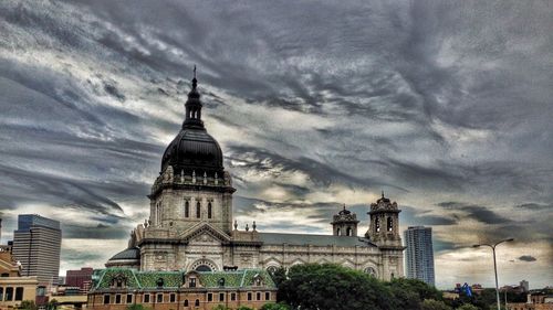 Low angle view of cloudy sky