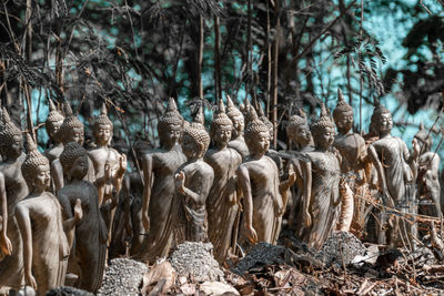 Statue of trees in forest