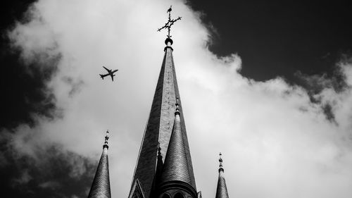 Low angle view of church against sky