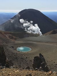 View of the top of the volcano meakan