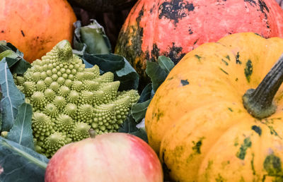 Close-up of fruits for sale at market stall