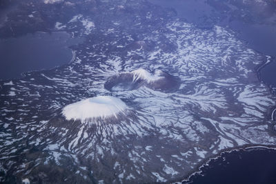 High angle view of sea