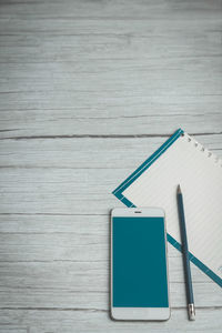 High angle view of pen on table