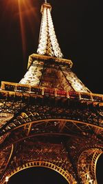 Low angle view of eiffel tower