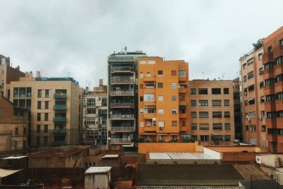 Low angle view of buildings against sky