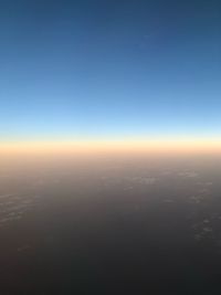 Scenic view of cloudscape against clear blue sky