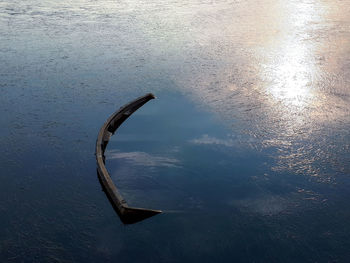 High angle view of sea against sky