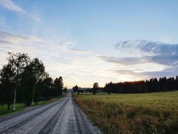 Country road passing through forest