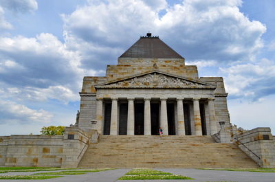Low angle view of historical building against sky