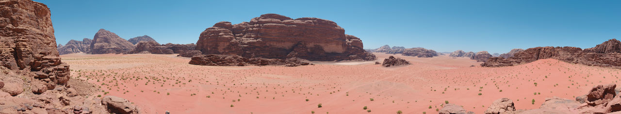 Panoramic view of desert against sky