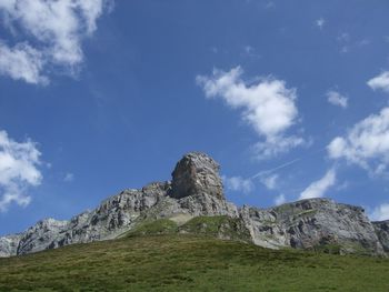 View of landscape against cloudy sky