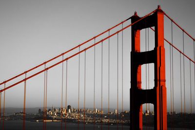 View of suspension bridge