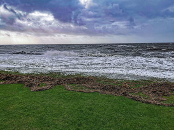 Scenic view of sea against sky