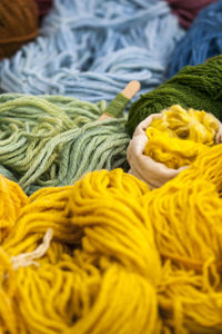 Close-up of woolen threads
