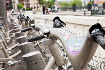 Close-up of motorcycle