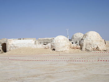 Building against clear blue sky
