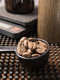 Close-up of food on table