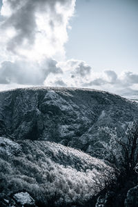 Scenic view of mountain against sky