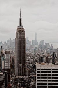 View of empire state building against sky