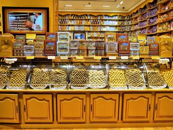 Full frame shot of candies in store