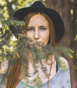 Close-up portrait of young woman