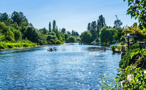 A view from along the sammamish river in washington state.