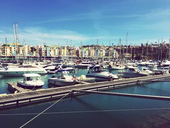 Boats at harbor