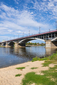 Bridge over river against sky