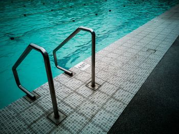 High angle view of swimming pool