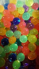 Close-up of colorful balloons