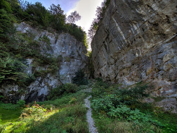 Scenic view of rocky mountains