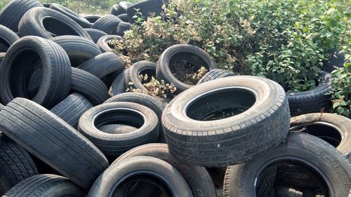 Tires on field