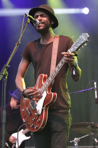 Young man playing guitar