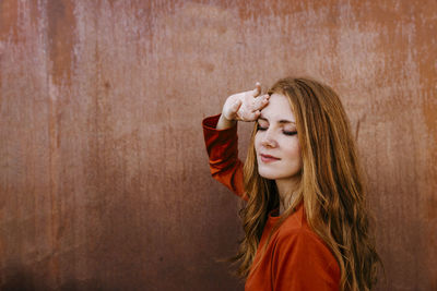 Portrait of a girl looking away