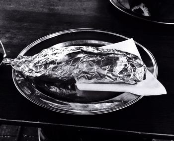 Close-up of food on table