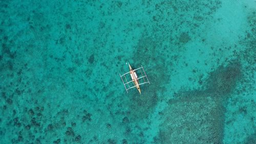 High angle view of sea