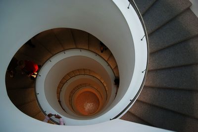 Directly above shot of spiral staircase