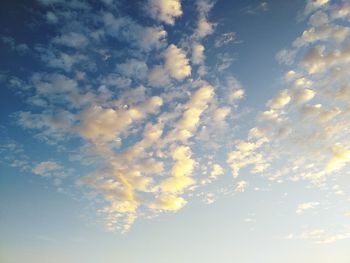 Low angle view of clouds in sky