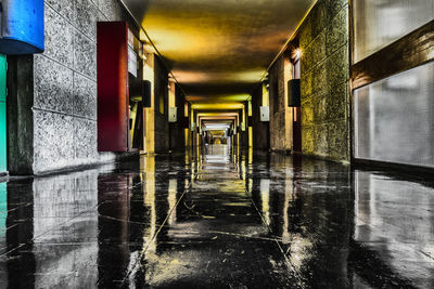 Empty corridor of building