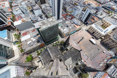High angle view of manizales cathedral