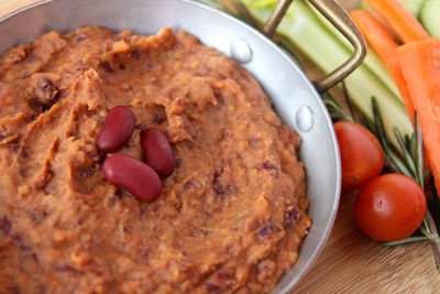 Close-up of served food