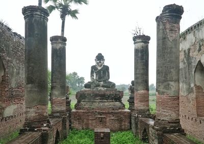 View of old temple against sky