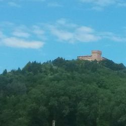 Low angle view of built structure against clear sky