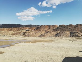 Scenic view of desert against sky