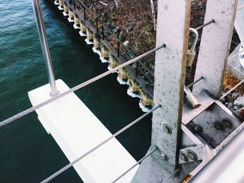 Close-up of railing