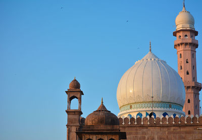 View of cathedral against clear blue sky