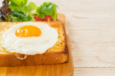 Close-up of food on table