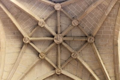 Low angle view of ceiling at the irche monastery in ayegui, navarra