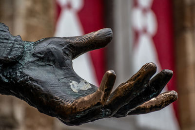 Close-up of old statue