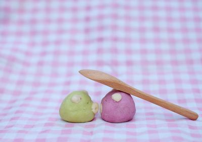Close-up of apple on table